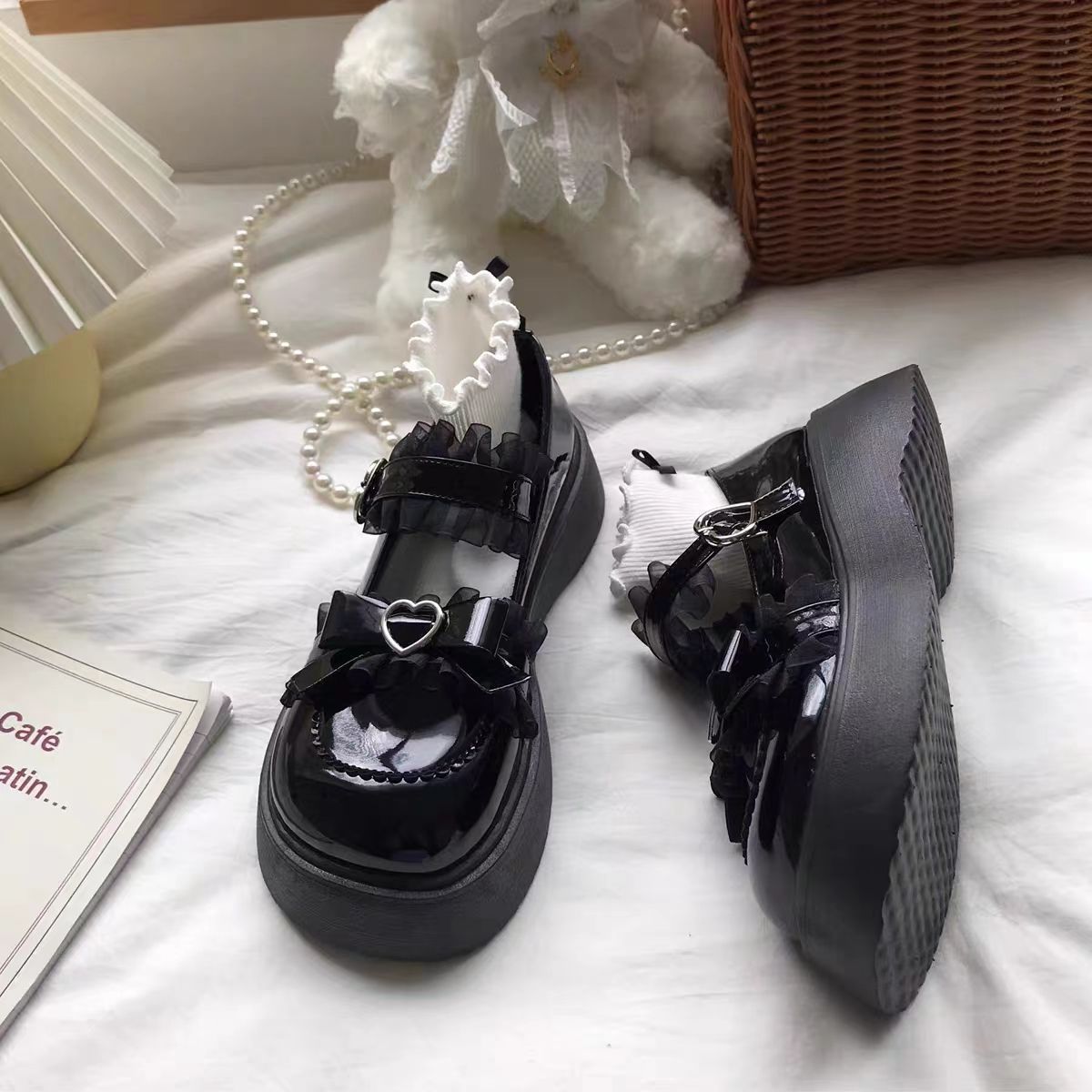 Big Head Shoes Popular Mary Jane Leather Shoes Women's Platform