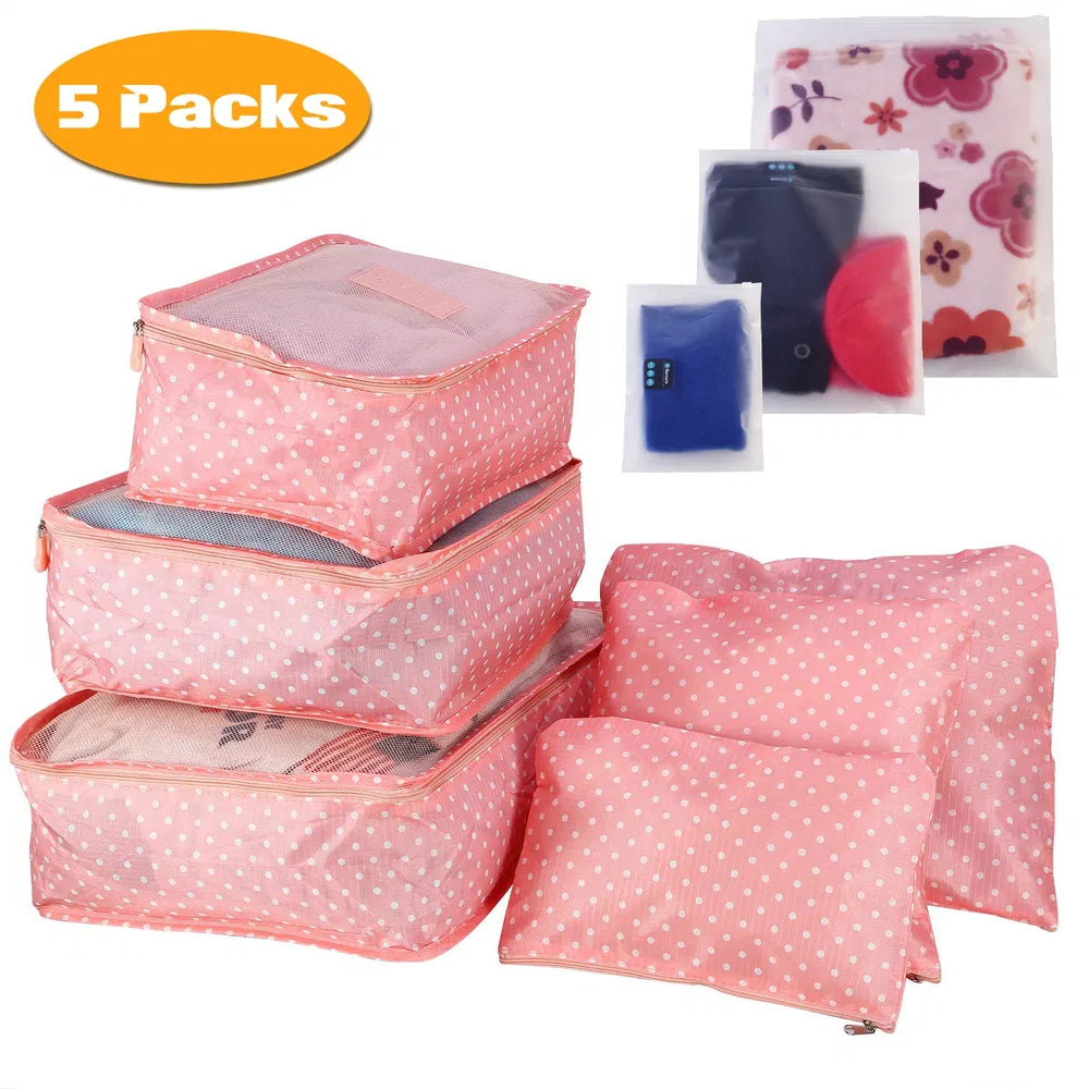 9Pcs/Set Clothes Storage Bags Water-Resistant Travel Luggage Organizer Clothing Packing Cubes For Blouse Hosiery Stocking Underwear