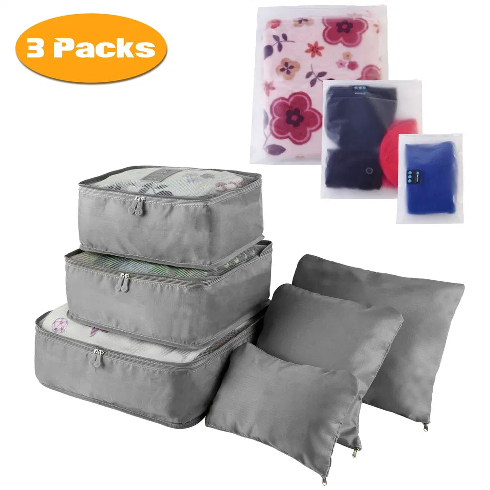 9Pcs/Set Clothes Storage Bags Water-Resistant Travel Luggage Organizer Clothing Packing Cubes For Blouse Hosiery Stocking Underwear