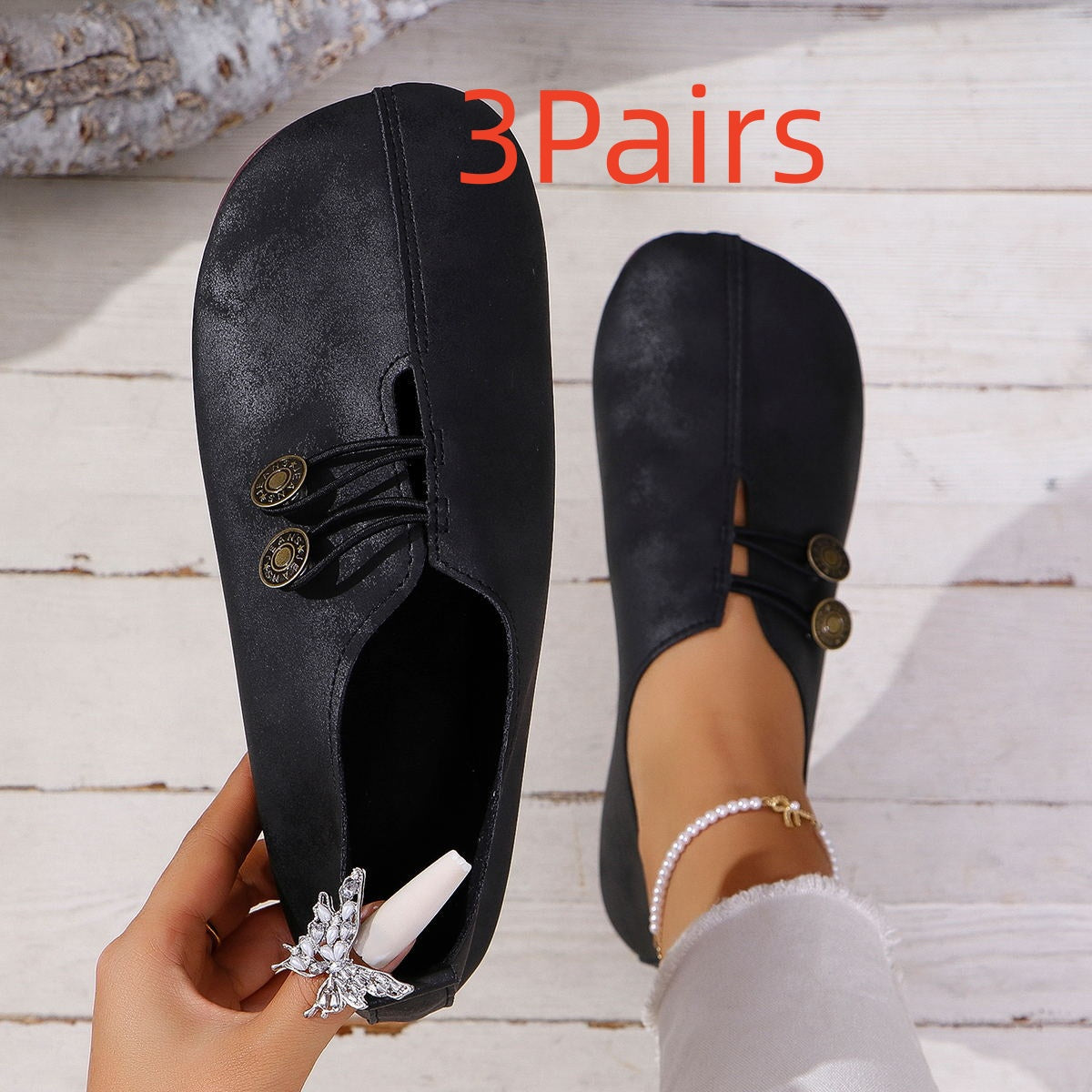 Ins Square Toe Slip-on Sandals Summer Fashion Soft Flat Shoes For Women