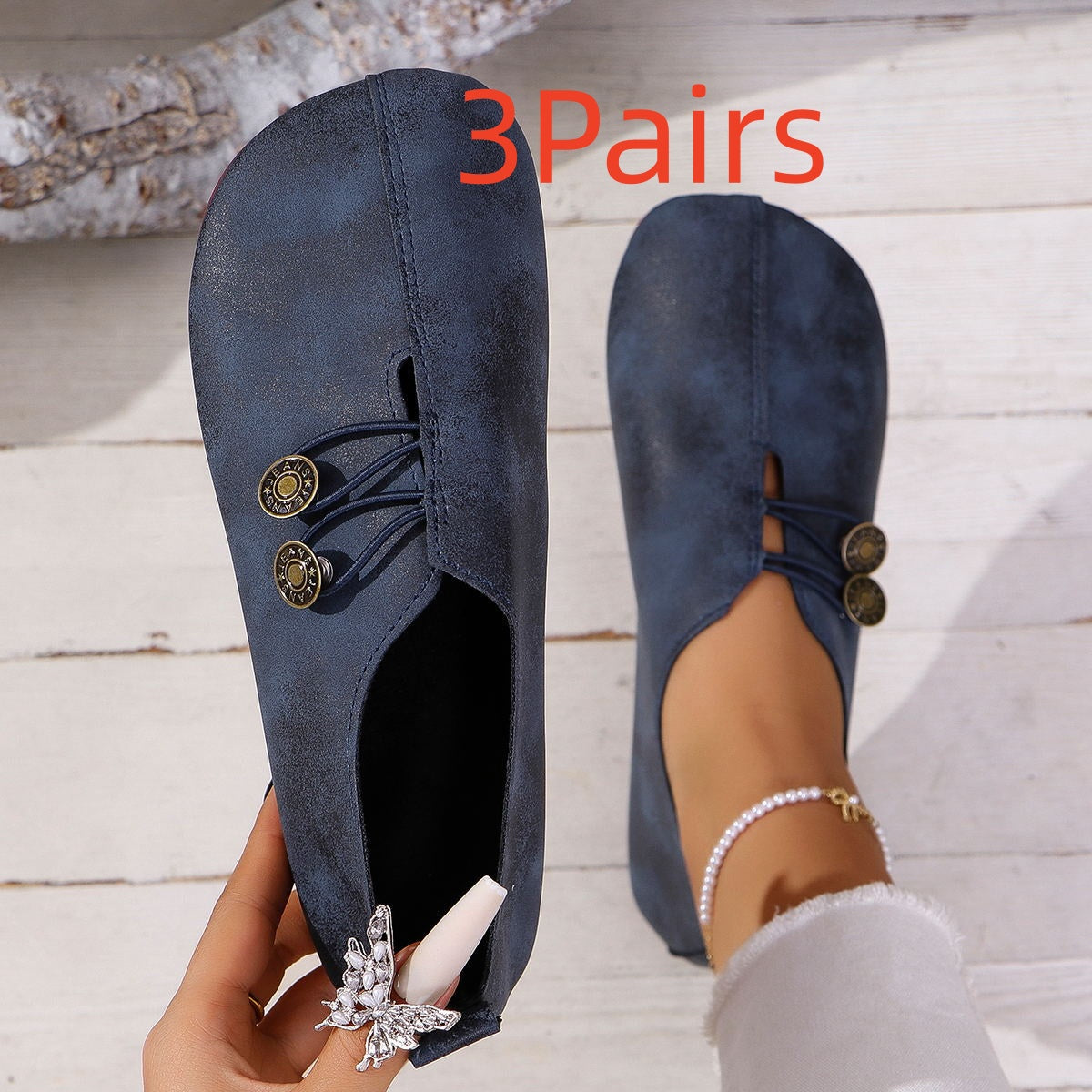 Ins Square Toe Slip-on Sandals Summer Fashion Soft Flat Shoes For Women