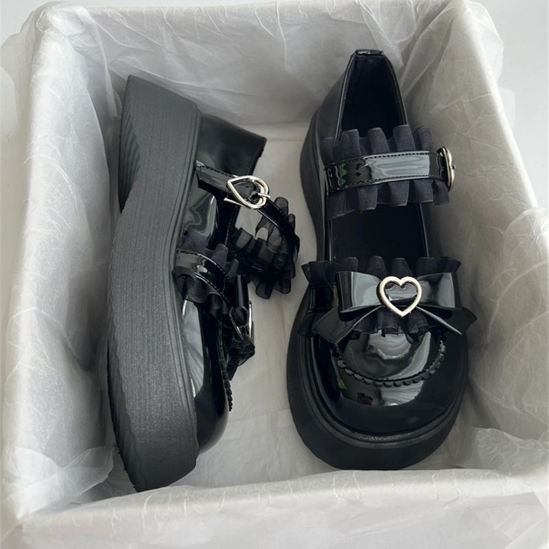 Big Head Shoes Popular Mary Jane Leather Shoes Women's Platform