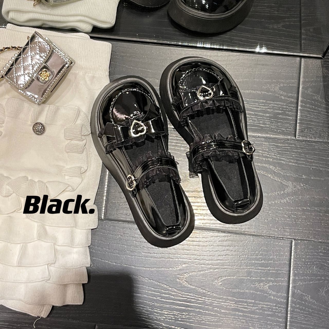 Big Head Shoes Popular Mary Jane Leather Shoes Women's Platform