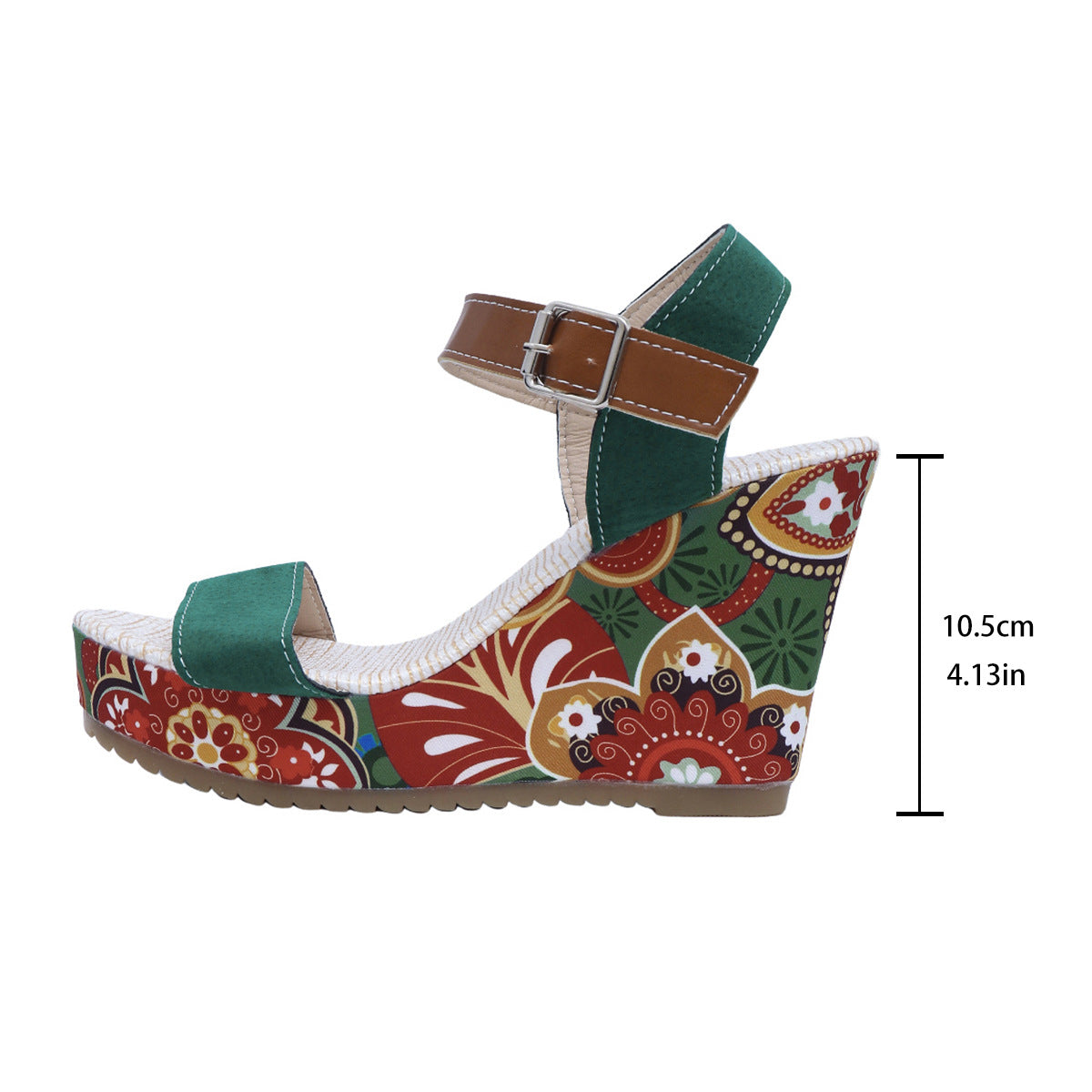 Women's Open Toe Ethnic Style Platform Wedge Sandals