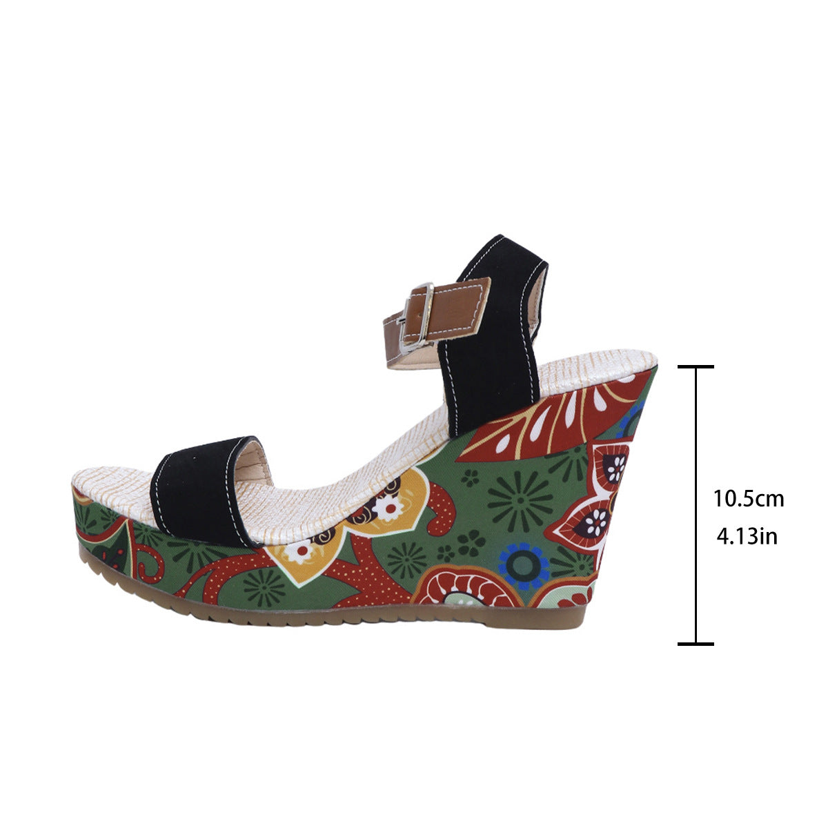 Women's Open Toe Ethnic Style Platform Wedge Sandals
